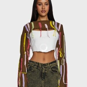 The Ragged Priest Painter Ultra Cropped Shrug